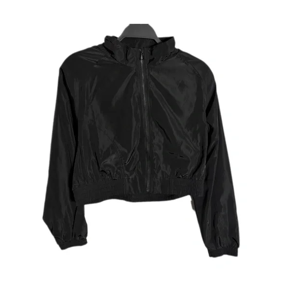 Good American Dolman-Sleeve Cropped Track Jacket Black Womens  SZ 3/L - Picture 3 of 8